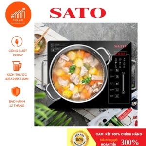 Bếp hồng ngoại dương 1 vùng nấu Sato HN012I