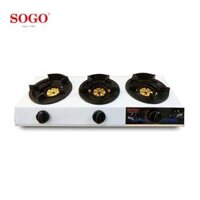 Bếp Khè Ga 3 Lò Bán Công Nghiệp SOGO GT-208S3-Ngọn Lửa Xanh-Hàng Chính Hãng