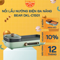 Bếp Lẩu Điện Bếp Nướng Đa Năng BEAR DKL-C15G1 Dung Tích 3L Công Suất 1600W Chống Dính Hàng Chính Hãng Bảo Hành 12 Tháng