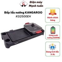 Bếp lẩu nướng 2 in 1 đa năng, Kiêm bếp lẩu và bếp nướng KANGAROO KG2500EH dung tích lẩu 3.5L