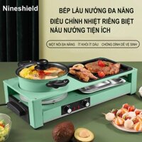 Bếp Lẩu Nướng Điện Đa Năng 2 Trong 1 Không Khói Nineshield