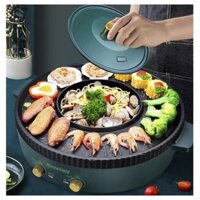 Bếp lẩu nướng điện không khói 2in1