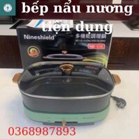 Bếp lẩu nướng điện Nineshield KB519 cao cấp chính hãng, Nồi nướng lẩu không khói cao cấp chính hãng om cá nguyên con