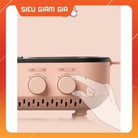 Bếp lẩu-nướng mini của Bear Hồng - Nồi lẩu nướng nhỏ đa năng hộ gia đình (Loại 1 tầng - Đủ màu) MỚI