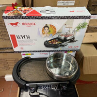Bếp Lẩu Nướng Misushita Thái Lan MS-129 2 dây nguồn + Tặng Kèm Nồi Lẩu Cao Cấp - Nhập khẩu chính hãng - BH 12 Tháng