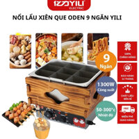 Bếp lẩu oden loại đơn 9 ngăn, nồi lẩu xiên que tự chọn Kiểu Nhật [BH 12 Tháng]