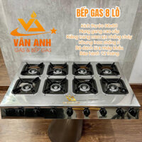 Bếp Mỳ Cay 8 lò 8 cửa - Bếp bánh xèo 8 lò - bếp 8 lò inox - bếp công nghiệp áp thấp Rh208