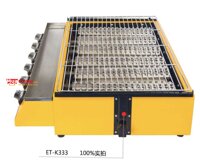 Bếp nướng 6 họng ET-K333 khoang đầu đốt công nghiệp chạy gas nướng thịt BBQ đồ ăn nhanh bằng ga với vỉ Inox chống cháy xém có khay đựng mỡ thừa cao cấp