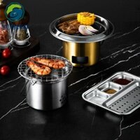 Bếp nướng AQUAGEM, Bếp cắm trại bằng thép không gỉ chống rỉ Mini, Thiết bị nấu ăn Bếp nướng bền / bạc Sân sau