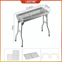Bếp nướng BBQ, bếp nướng than inox ngoài trời có thể gập lại thông minh, du lịch, dã ngoại