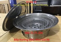 Bếp nướng BBQ mini giá rẻ, Bếp nướng tròn inox than hoa tại Bình Dương