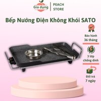 Bếp nướng, Bếp Nướng Điện Không Khói SATO Việt Nhật BN11, 3 Lớp Chống Dính Vân Đá Hoa Cương, Bảo Hành 36 Tháng, đổi tra