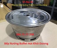 Bếp nướng Buffet hút khói dương, bếp nướng inox âm bàn tại Bình Dương