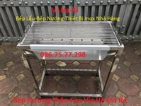 Bếp nướng chân cao vỉa hè giá rẻ, Bếp nướng than hoa inox ngoài trời
