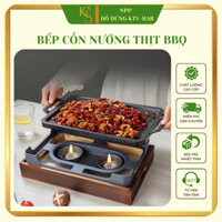 Bếp Nướng Cồn Bộ Vỉ Nướng BBQ Bếp Nướng Thịt Kèm Bếp Cồn