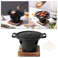 Bếp nướng cồn chảo gang Mini nướng đồ chống dính