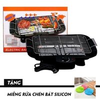 Bếp nướng điện cao cấp không khói Electric barbecue grill 2000W tặng miếng rửa chén silicon