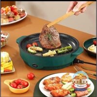 Bếp nướng điện, chảo nướng điện 26cm không khói 600W chống dính đa năng BBQ