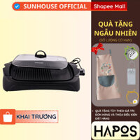 Bếp nướng điện có nắp chống bắn dầu Sunhouse Chính hãng 2000W, Vỉ nướng tháo rời dễ vệ sinh SHD4602- HAPOS SUNHOUSE