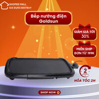 Bếp nướng điện goldsun công suất lớn nhôm đúc dày, bếp nướng phủ chống dính có rãnh thoát dầu mỡ, bảo hành chính hãng