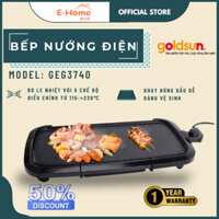 Bếp nướng điện goldsun GEG3740 không khói 1800W vỉ nướng nhôm phủ chống dính có kèm khay hứng dầu