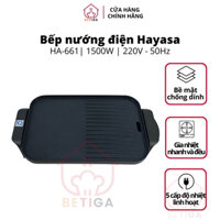 Bếp nướng điện không khói Hayasa, bếp nướng đa năng công suất 1500W HA-661 - BH 12 tháng