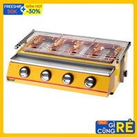 Bếp nướng ga 4 đầu đốt, bếp gas chuyên nướng hải sản, thịt bbq ETON ET-K222