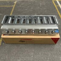 Bếp Nướng Ga Hồng Ngoại Không Khói Chất Liệu Inox Cao Cấp, Bếp gas nướng hàu 4 6 8 họng Bảo Hành 1 Năm