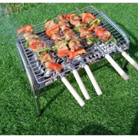 Bếp nướng gấp gọn du lịch GXS bằng inox, bếp nướng than hoa BBQ