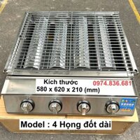 Bếp nướng gas 4 họng dài