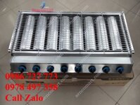Bếp Nướng Gas Hồng Ngoại 8 Đầu Đốt Nhỏ Inox 100% ( Nướng Hàu, Thịt, Xúc Xích...SENCO8N)