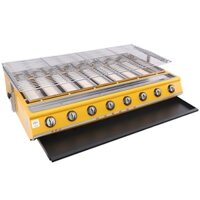 Bếp nướng hải sản bằng gas, nướng hàu, thịt bbq sử dụng ga 8 đầu đốt dài ETON ET-K288