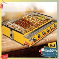Bếp nướng hải sản bằng gas, nướng thịt bbq 6 đầu đốt loại lớn ETON ET-K333