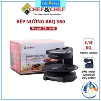 BẾP NƯỚNG HALOGEN XOAY CHEF&CHEF CR-04K BBQ KHÔNG KHÓI HÀN QUỐC