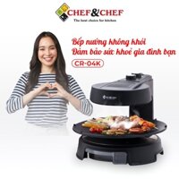 BẾP NƯỚNG HALOGEN XOAY CHEF&CHEF CR-04K BBQ KHÔNG KHÓI HÀN QUỐC