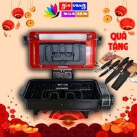 Bếp Nướng Không Khói, Lò nướng điện Sunhouse SHD4200 + Tặng bộ dao làm bếp 5 món màu đen