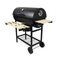 Bếp nướng ngoài trời BN05, bếp nướng  ngoài trời hình chữ nhật có bánh xe đẩy, đồng hộ đo nhiệt-giao hàng hỏa tốc