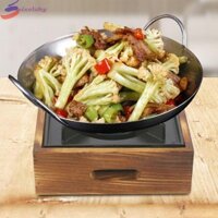 Bếp Nướng PIXELSKY, Bếp Chắc Chắn Đa Năng Bằng Gỗ, Nồi Khô Stew Vuông Di Động BBQ Lò Nướng Ngoài Trời