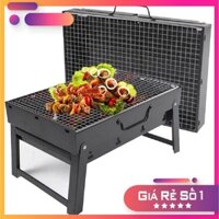 Bếp nướng than củi 2 tầng hình chữ nhật KamiHome (35 x 27 x 6/21cm) + kèm Vỉ nướng