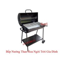 Bếp nướng than hoa bbq, lò nướng thùng phuy dùng cho gia đình