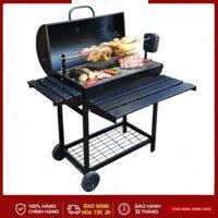 Bếp Nướng Than Hoa BBQ05 Có Motor Xoay Tự Động Gấp Gọn Mang Đi Du Lịch, Dã Ngoại, Cắm Trại Ngoài Trời Kèm Vỉ, Khay Nướng