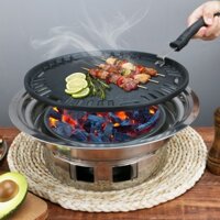 Bếp Nướng Than Hoa, Bếp Nấu Lẩu BBQ Than Hoa Cao Cấp.Có thể dùng cồn khô, cồn thạch khi nướng vỉ chống dính.