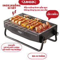 Bếp nướng than hoa bếp than nướng ngoài trời dùng du lịch dã ngoại B1PLUS hàng nhập khẩu chính hãng cao cấp QUIN BBQ