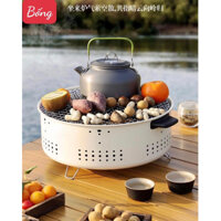 Bếp Nướng Than Hoa Chống Nóng Kèm Khay Đựng Than Vỉ Nướng Siêu Tiện Lợi