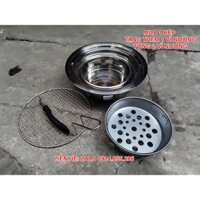 Bếp nướng than hoa đặt âm bàn cho quán nướng DK dùng cho quán nướng, du lịch Tặng 1 vỉ nướng inox 304 theo bếp