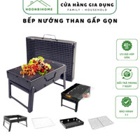 Bếp nướng than hoa gấp gọn, bếp nướng bbq cấm trại dã ngoại du lịch, lò than gấp gọn HBHOME BNT10