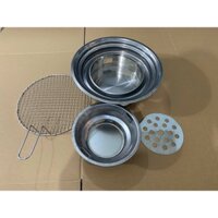 Bếp nướng than hoa inox, bếp nướng thịt âm bàn, bếp nướng than mini ngoài trời