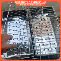 Bếp nướng than hoa INOX kèm vỉ nướng loại 40-60cm x 23cm