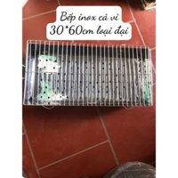 Bếp nướng than hoa inox kèm vỉ size đại ( 30*60 cm)