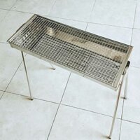 Bếp nướng than hoa inox ngoài trời chân cao tiện dụng